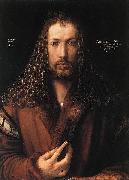 Albrecht Durer self-portrait in a Fur-Collared Robe Germany oil painting artist
